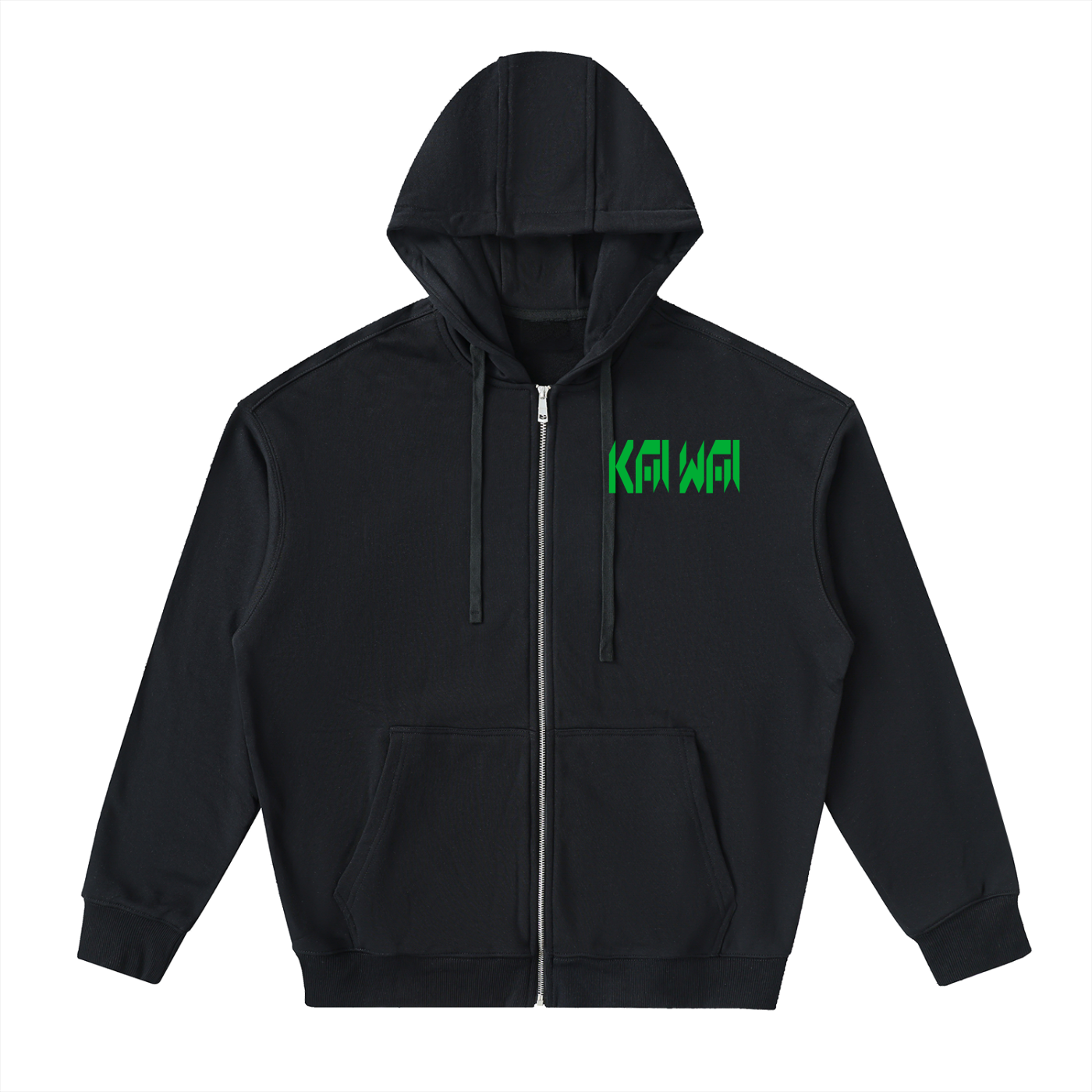 Drop-Shoulder Zip Up Hoodie