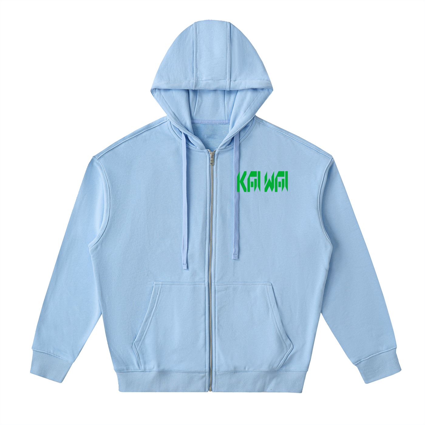 Drop-Shoulder Zip Up Hoodie