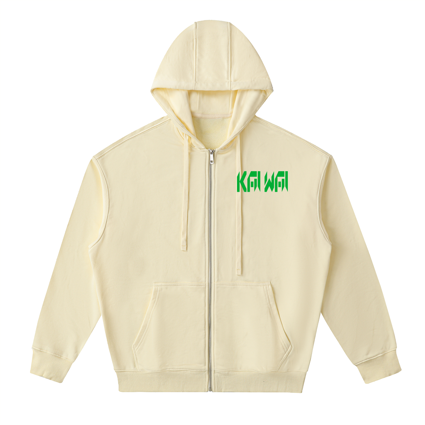 Drop-Shoulder Zip Up Hoodie